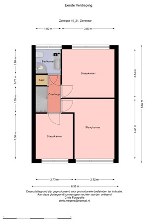 Floorplan - Zonegge 16 21, 6903 GN Zevenaar